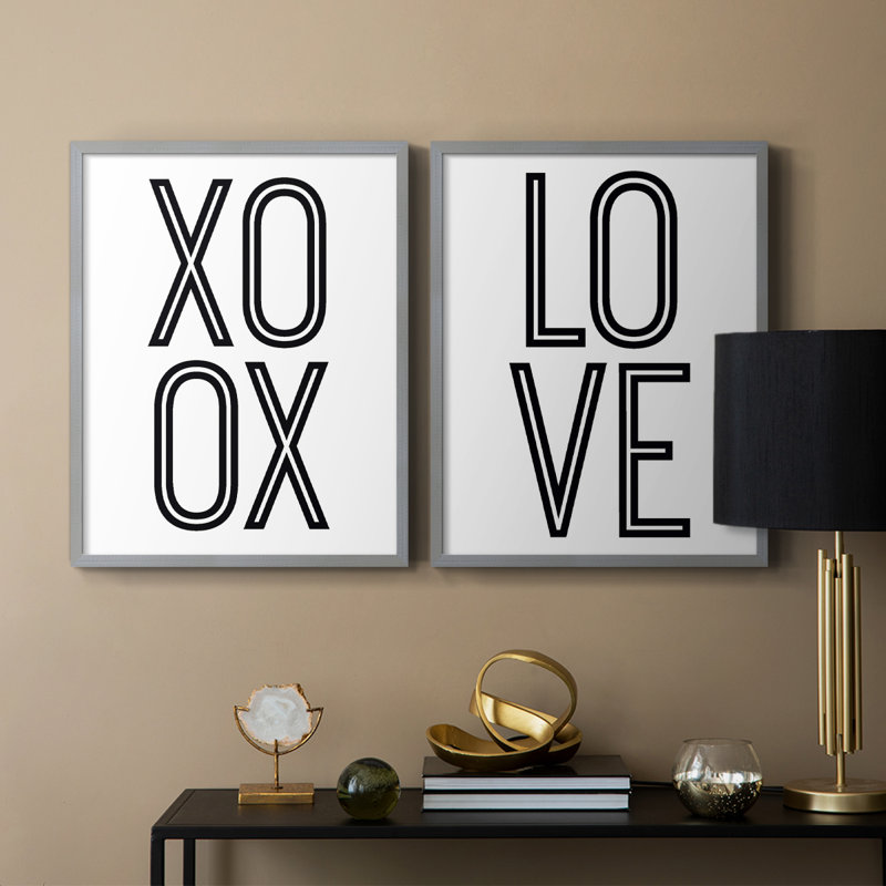 «Bold Love I», reproduction encadrée de qualité supérieure - prête à être accrochée - aucun clou requis - aucun clou requis