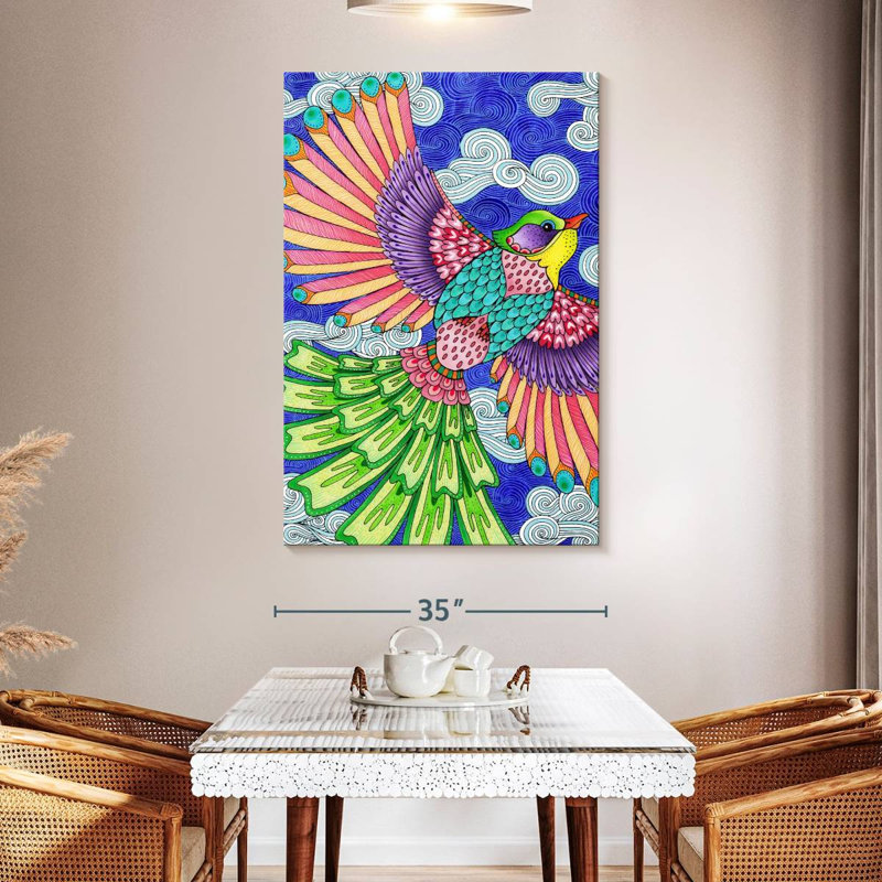 Brampt Winged Things Color IV, 51" H x 34" W