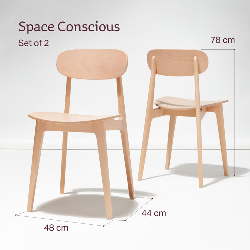 Oscar 48cm H Solid Wood Stacking Side Chair
