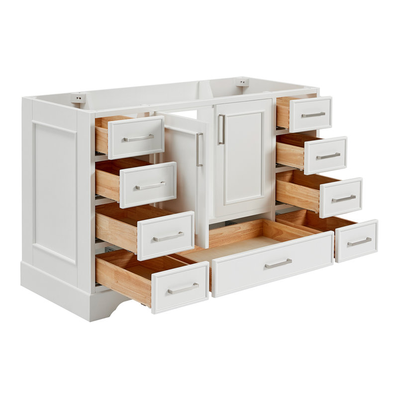 Base de meuble-lavabo simple 54,75 po Peightyn, Blanc