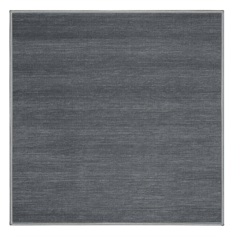 Tapis gris uni lavable à la machine, Carré 3 pi