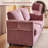 Compact Floral Arm Chenille Loveseat Small Space 2 Seater Sofa for Apartment Bedroom-1384123528