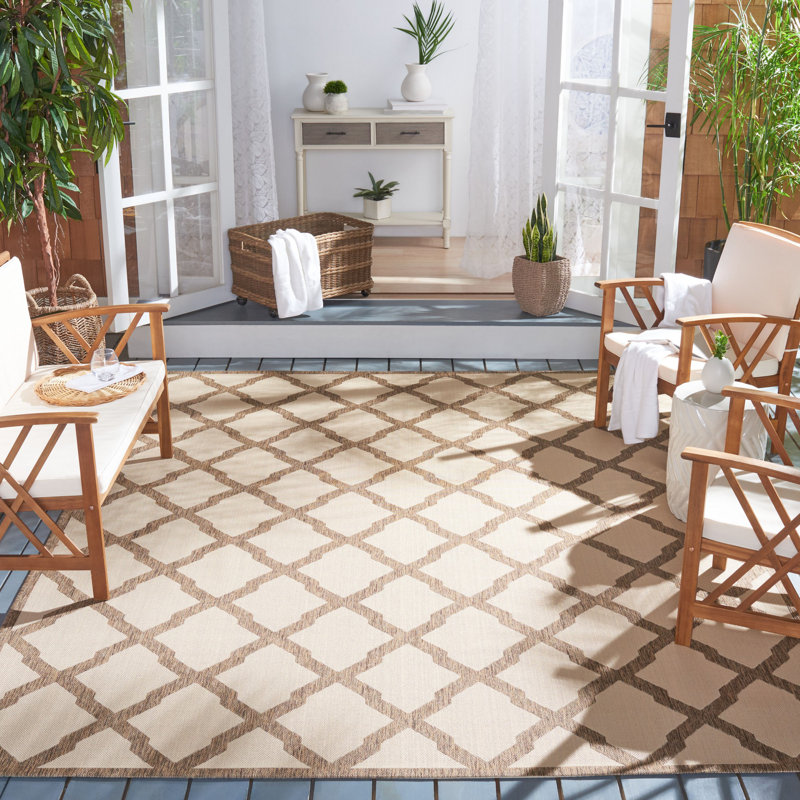 Powersville Performance Geometric Indoor/Outdoor Area Rug, Rectangle 9' x 12'