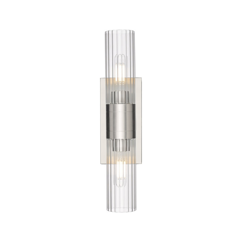 Maebell 2 - Light Dimmable Vanity Light, Clear, Satin Nickel