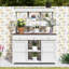 Table de jardin haute avec huche, 6 tiroirs, tablettes, 2 armoires et crochets-1788317843