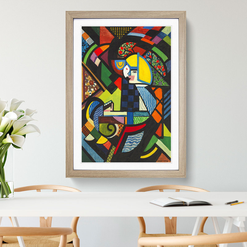 Daughter in a Rocker by Henry Lyman Sayen - Picture Frame Painting, 36cm H x 27cm W x 2cm D, Oak