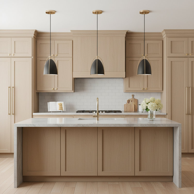 Nikki 1 - Light Single Pendant, 7.5" H x 6.25" W x 6.25" W, Satin Brass, Black