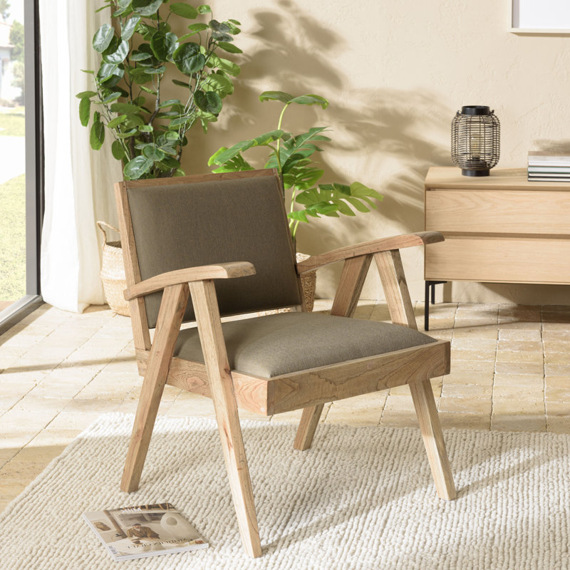 DAK Upholstered Armchair, Mottled Khaki