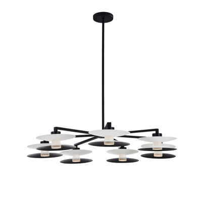 Lustre blanc et noir mat Kalco Fresno 7 LT