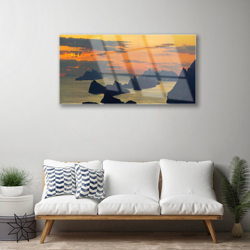 Sea Rocks - No Frame Print on Glass