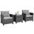 Patiojoy Wicker 2 - Person Patio Conversation Sets with Cushions