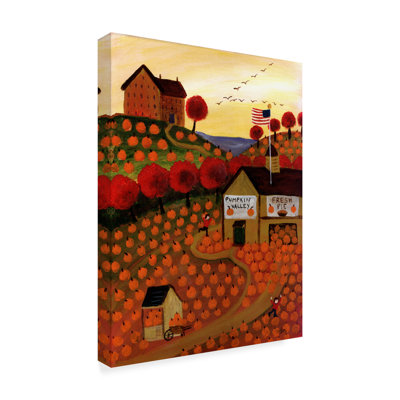 «Valley And Hommade Pie», reproduction de peinture acrylique sur toile tendue