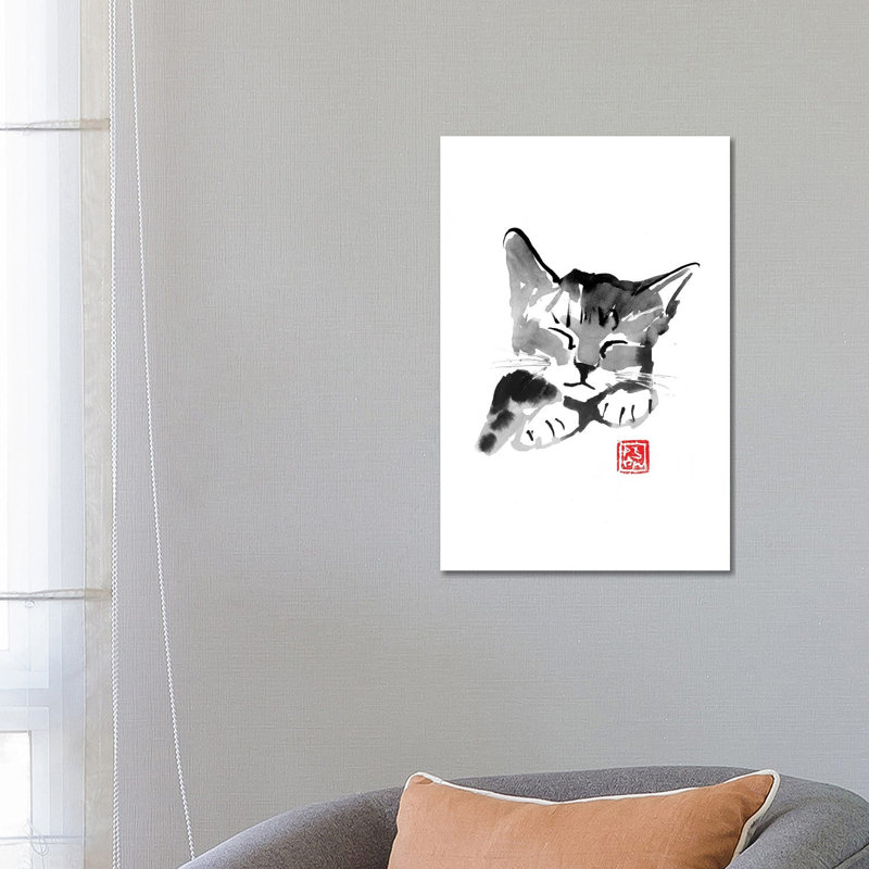 Cute Cat by Péchane - Print on Canvas, Wrapped Canvas, 66.04 cm H x 45.72 cm W x 1.91 cm D