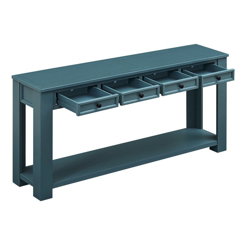 Console Table With Dark Blue Frame: For Entryway Legs: Piece