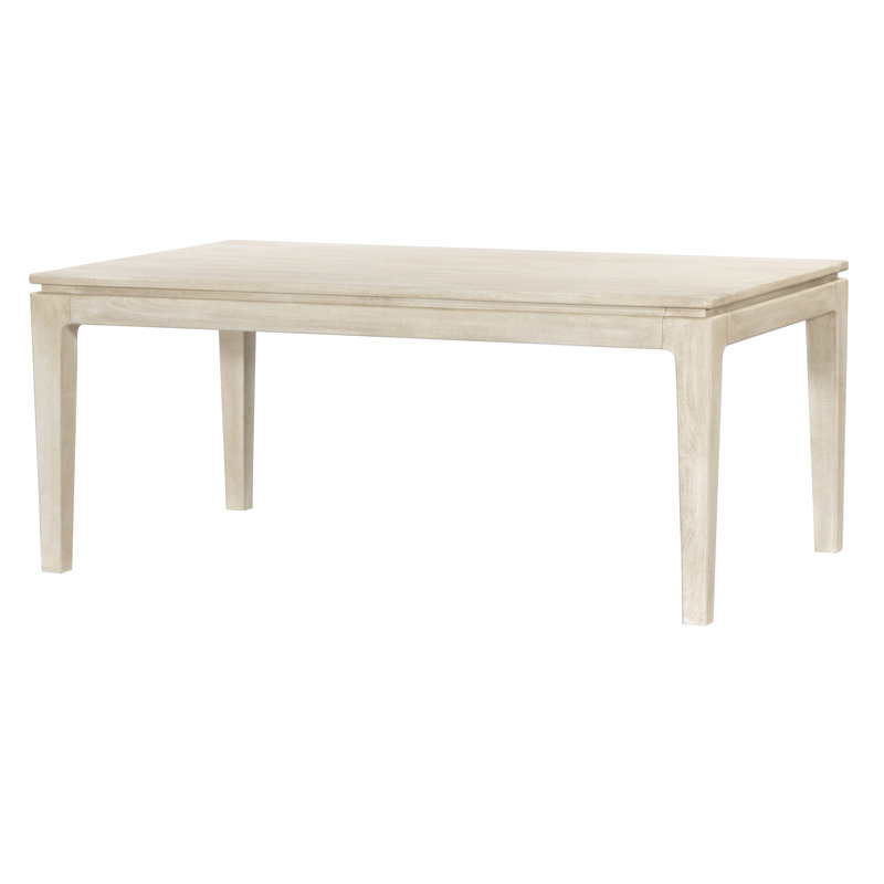 Grande table de salle à manger rectangulaire Cassandra, 30" H x 72" W x 36" D, Ivoire ivoire