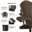  Chaise Adirondack pliante Cheryce en PEHD avec porte-gobelet-112013689