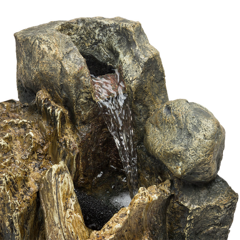 Fontaine en fibre de verre avec lumière, H 22 po x l 11 po x p 12 po