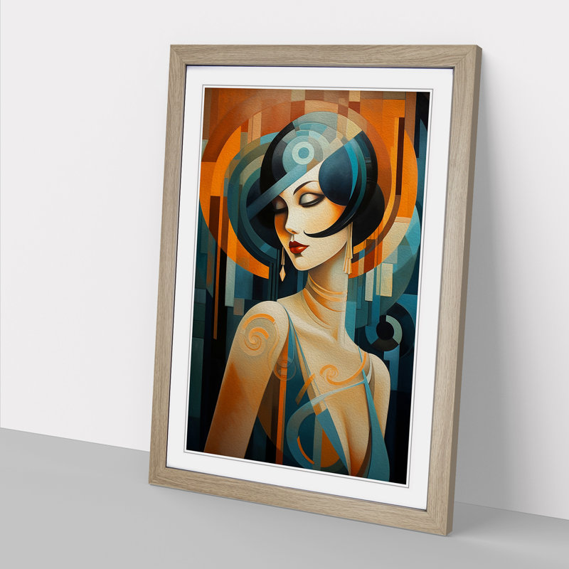 Single Picture Frame Print on Wood, 64cm H x 46cm W, Oak Framed