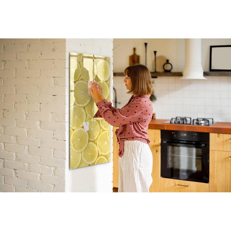 Lemon Slices Magnetic Wall Mounted Dry Erase Board