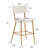 Modern Teddy Fabric Upholstered Barstools(Set of 2)-174797498