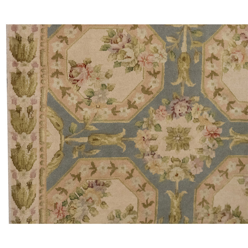 Handmade Silk and Wool Area Rug