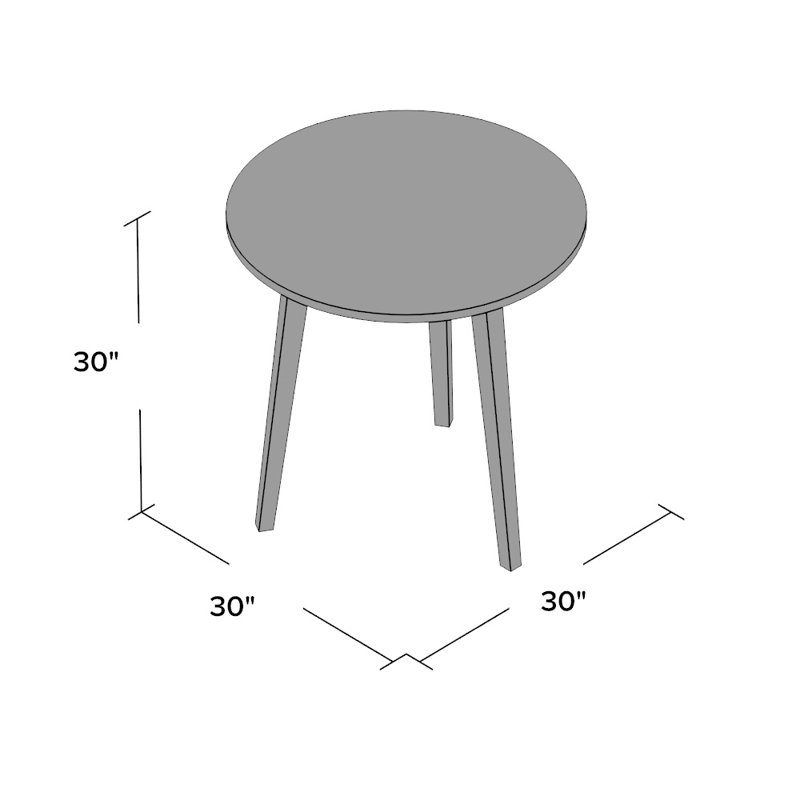 Table de salle à manger ronde Fredericksburg, Acajou brillant