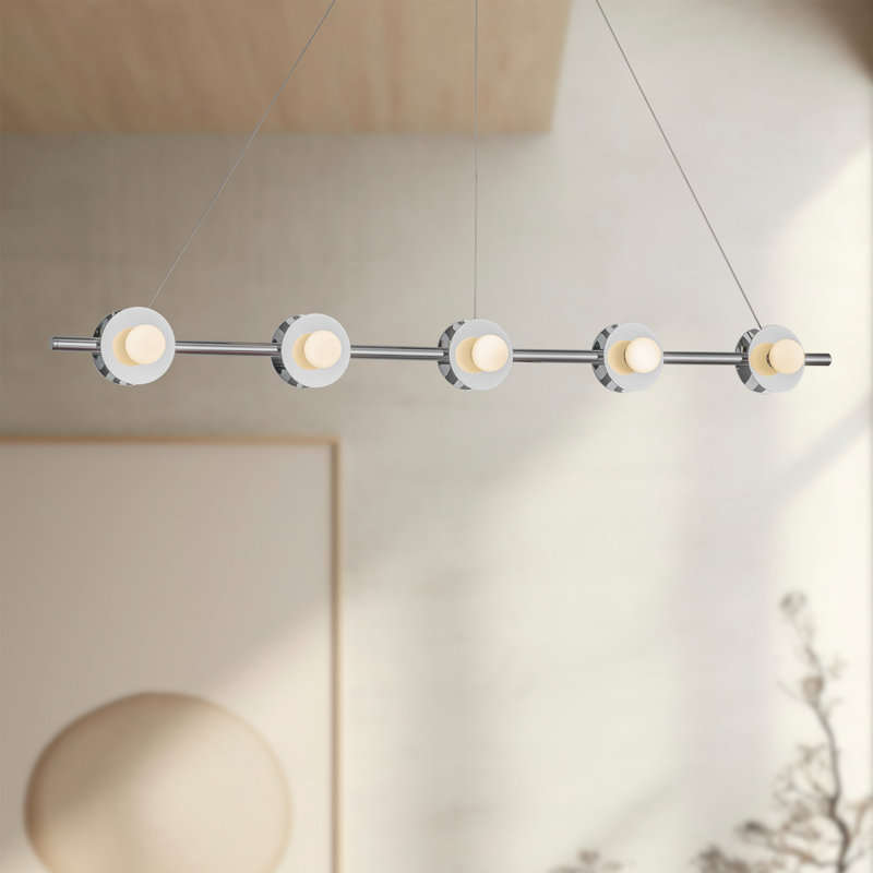 Elixir 10 - Light LED Pendant, Silver, White/Chrome