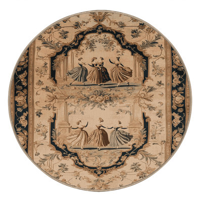 Tapis brun français lavable à la machine
