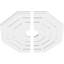 36"OD x 6"ID x 14 1/4"C x 1"P Westin Architectural Grade PVC Contemporary Ceiling Medallion, Two Piece-36078917