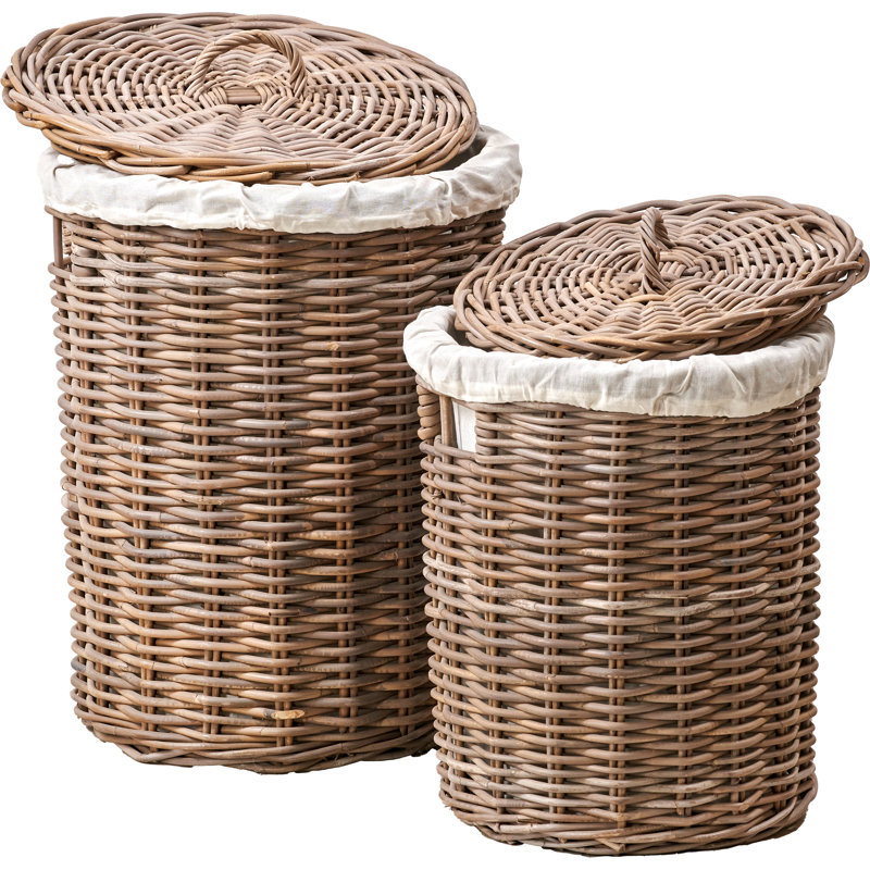 Baringer Wood Laundry Set with Handles