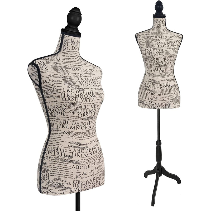 MeetingHome Adjustable 67" H Dress Form, Beige