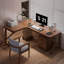 Bureau en bois massif en L noyer clair-109546083-109546080
