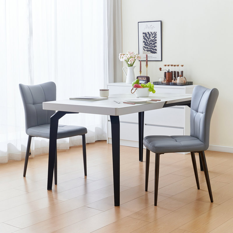 Ensemble de 2 chaises de salle à manger à haut dossier, Grey
