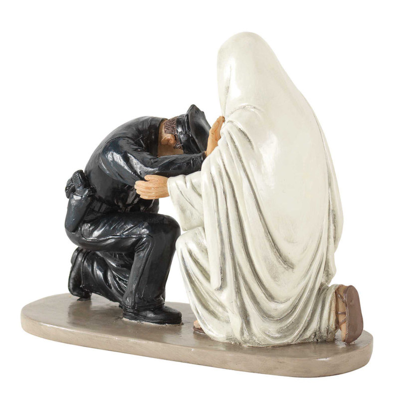 Figurine Jésus et agent de police