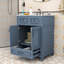 Meuble-lavabo de salle de bain avec lavabo en céramique, tiroir de rangement et portes à fermeture en douceur-1492470199
