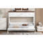 Lit escamotable simple avec 3 tiroirs, blanc