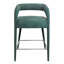 Chaise de bar 25 po à hauteur de comptoir en métal et tissu bleu sarcelle