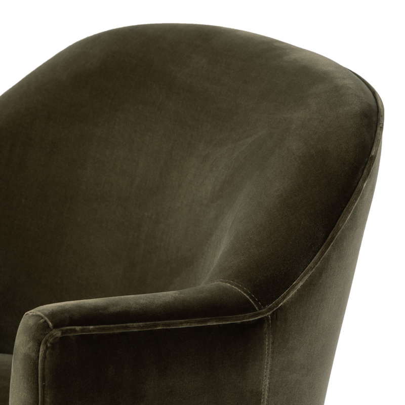 Corson 26" Wide Swivel Armchair, Surrey Olive Performance Velvet