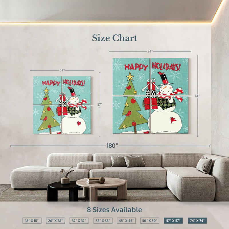 Sentiments de bonhomme de neige Lelend V, H 57 po x l 57 po