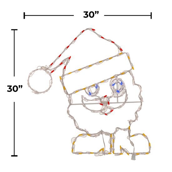 Père Noël avec des bottes de Noël fantaisiste
