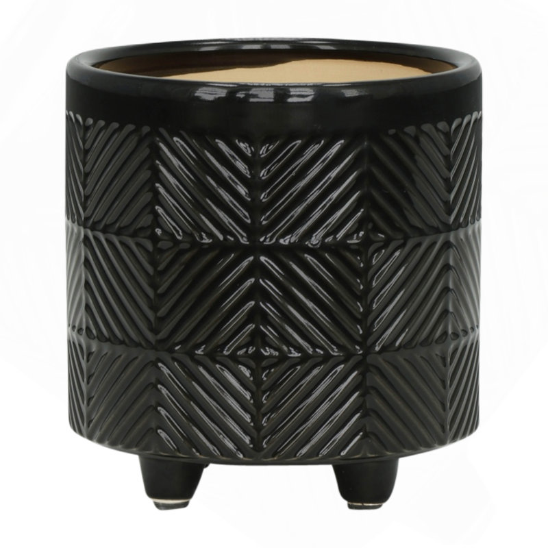S/2 6/8" Textured Planters