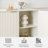 31.5" Tall 2 - Door Fluted Accent Cabinet,Sideboard with Adjustable Shelves-423957568-403074654