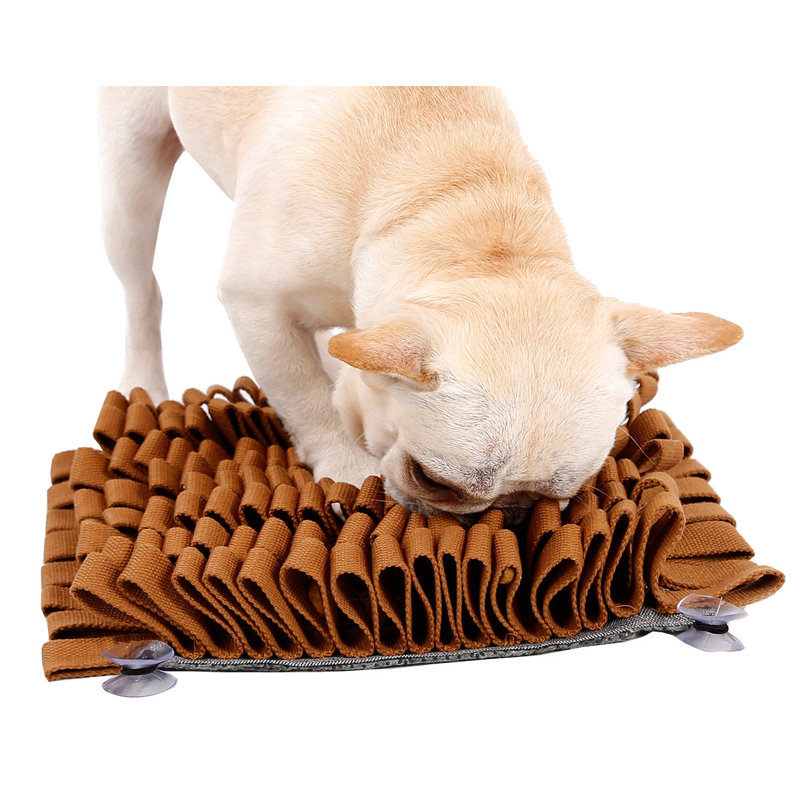 Tapis de jeu anti-dérapant pour animaux Pet Sniffer, Brun
