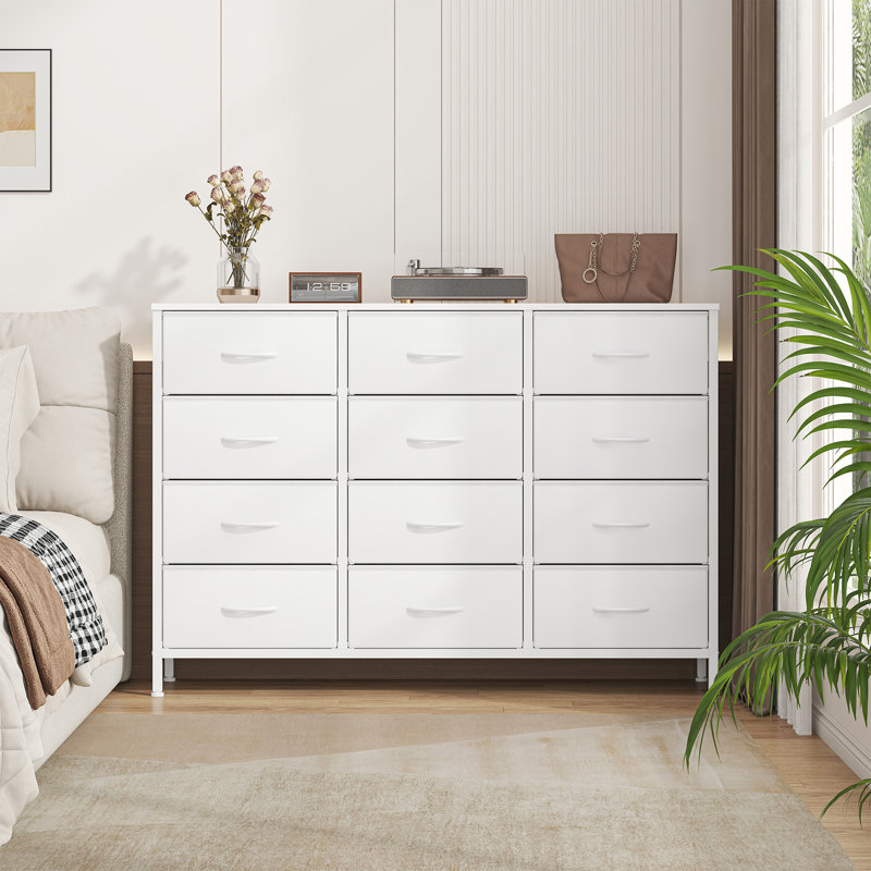 30 cm W Chest of 12 Drawers, White