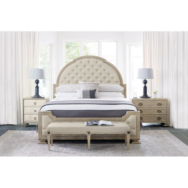 Santa Barbara 39" Antique White Travertine & Oak Bachelor's Chest