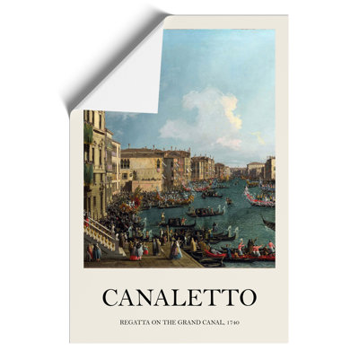 Regatta on the Grand Canal by Giovanni Canaletto - Unframed Graphic Art