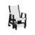 Plateau blanc / base noire