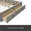 Lit plateforme avec 6 tiroirs de rangement-18671823-18671820