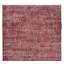 Tapis turc contemporain fait à la main 4 x 7,6 pi de couleur rouge