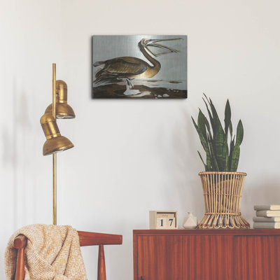  «Pelican by the Bay» par Stellar Design Studio, art mural en métal, 24 po x 16 po